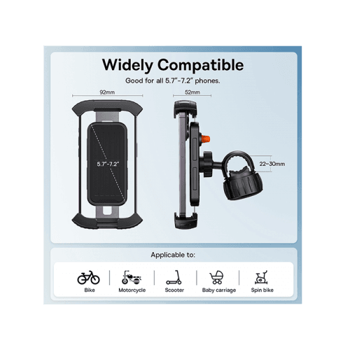 Baseus Quick Go Series Bike Phone Mount - Cluster Black
