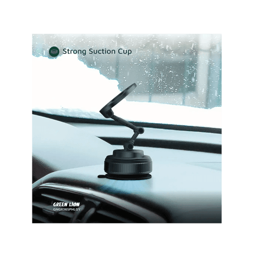 Green Lion GX-36 360° Rotation MagSafe Vacuum Suction Phone Holder - Grey
