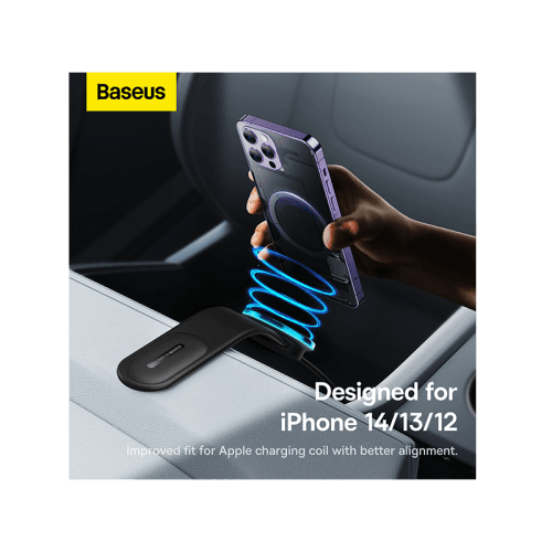 Baseus C02 Pro Magnetic Wireless Charging Car Mount - Cluster Black