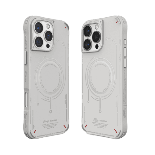 SkinArma Mecha MagSafe Case for iPhone 16 Pro - Light Grey