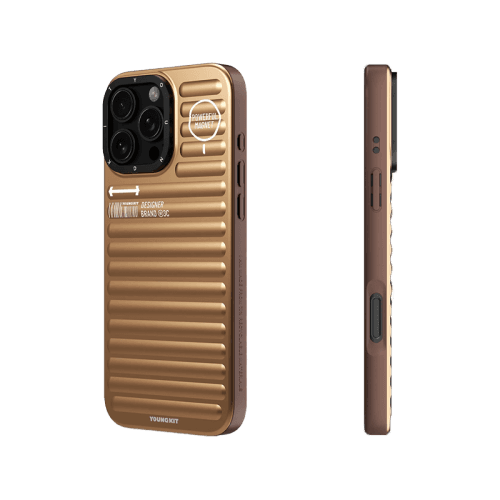 Youngkit True Color Luggage - Inspired Magsafe Case for iPhone 16 Pro - Gold