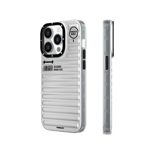 Youngkit True Color Luggage - Inspired Magsafe Case for iPhone 16 Pro - Silver