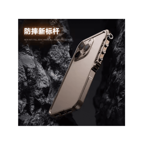 Luxury Aluminum Metal Frame Mobile Phone Case For iPhone 16 Pro - Black