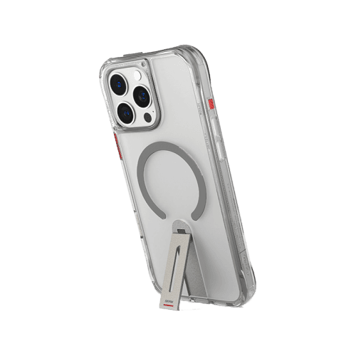 SkinArma Helix MagSafe Case With 360 Rotating Stand for iPhone 16 Pro - Titanium