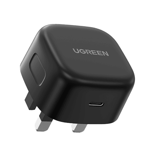 Ugreen 1-Port USB-C PD 25W Wall Charger With USB-C to USB-C 480Mbps Cable 2M - Black