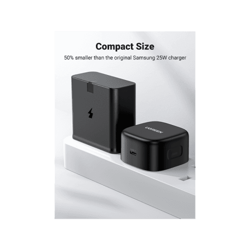 Ugreen 1-Port USB-C PD 25W Wall Charger With USB-C to USB-C 480Mbps Cable 2M - Black