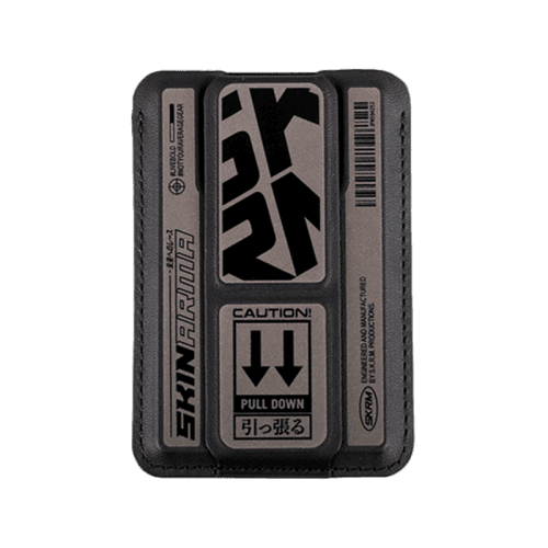SkinArma Kado Kira Kobai Wallet Mag-Charge Card Holder with Grip Stand - Gunmetal