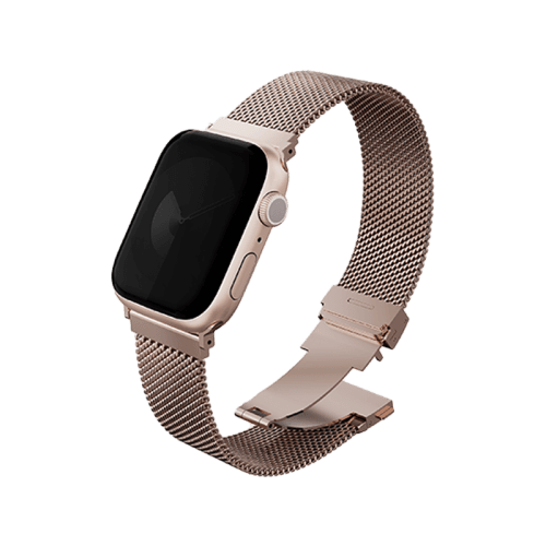 Uniq Dante Pro Self-Adjustable Mesh Steel Strap For Apple Watch 42mm - Metallic Rose