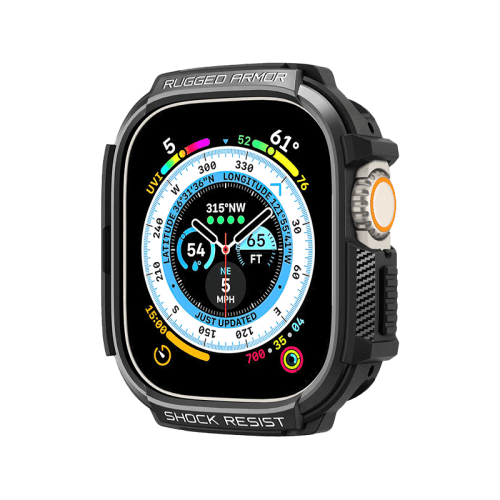 Spigen Rugged Armor Case for Apple Watch Ultra - Matte Black