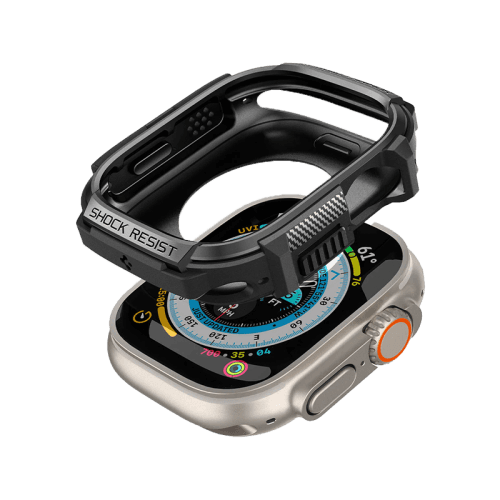 Spigen Rugged Armor Case for Apple Watch Ultra - Matte Black