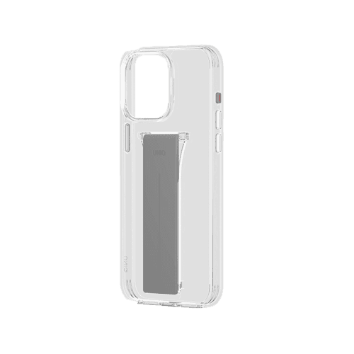 Uniq Hybrid Heldro Mount With Stand Case for iPhone 15 Pro - Lucent Clear