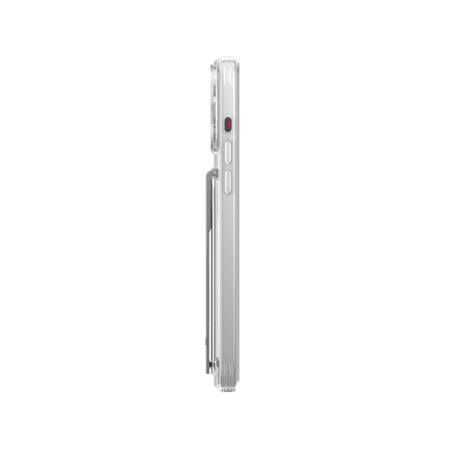 Uniq Hybrid Heldro Mount With Stand Case for iPhone 15 Pro - Lucent Clear