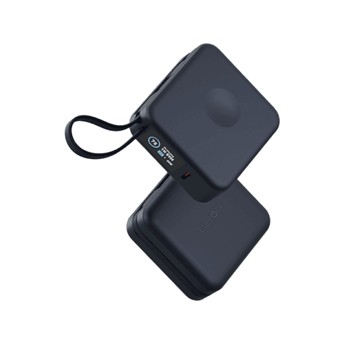 Energea Magpac Mini Plus Wireless Power Bank 10000mAh With Build in USB-C Cable & Display - Blue