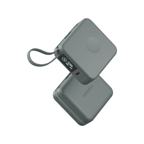 Energea Magpac Mini Plus Wireless Power Bank 10000mAh With Build in USB-C Cable & Display - Sage