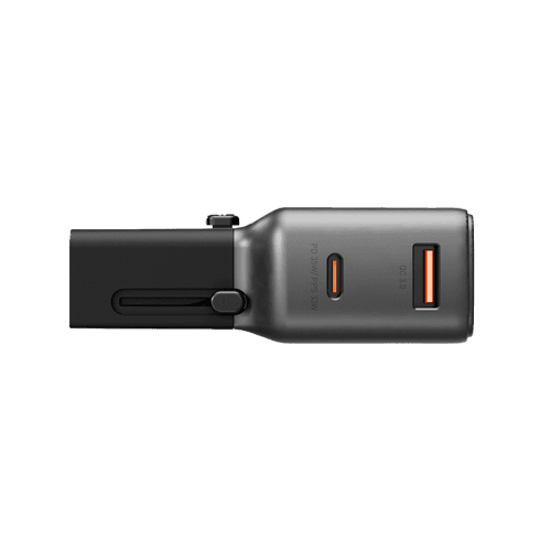 Energea TravelGo 1-Port USB-C & USB-A 35W PD Travel Adapter - Gunmetal Black
