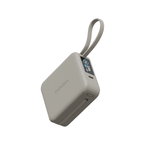 Energea Magpac Mini Plus Wireless Power Bank 10000mAh With Build in USB-C Cable & Display - Sand