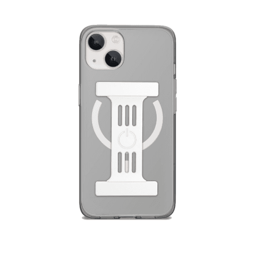 Goui Magnetic Case With Magnetic Bars for iPhone 13 + Magnetic Strap - Transparent