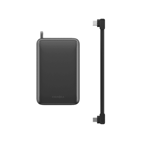 Energea Compac Ultra 67W PD 20000mAh Power Bank With Built-in USB-C Cable - Gunmetal