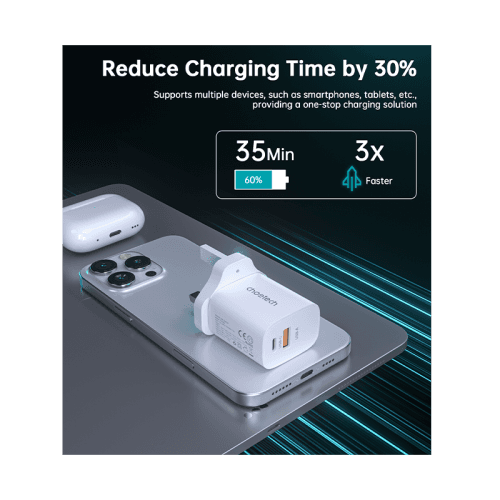 Choetech  1-Port USB-C + USB-A PD 20W Wall Charger - White
