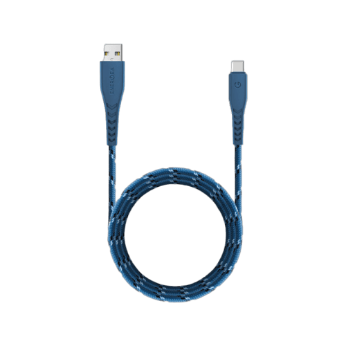 Energea Nyloflex USB-A to USB-C 480Mbps 100W Cable 1.5M - Blue