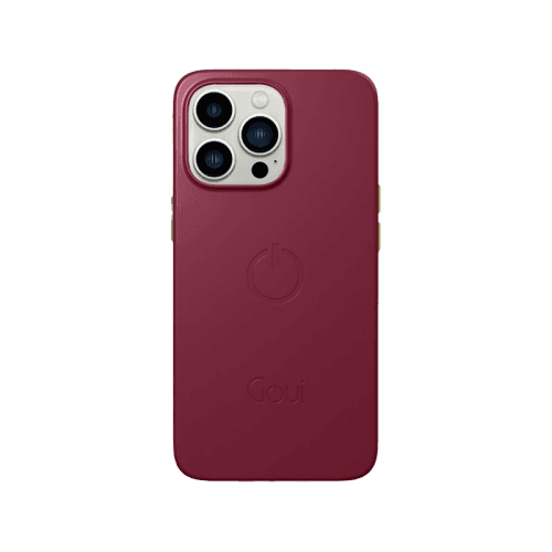 Goui Magnetic Case With Magnetic Bars for iPhone 13 Pro + Magnetic Strap - Maroon Red