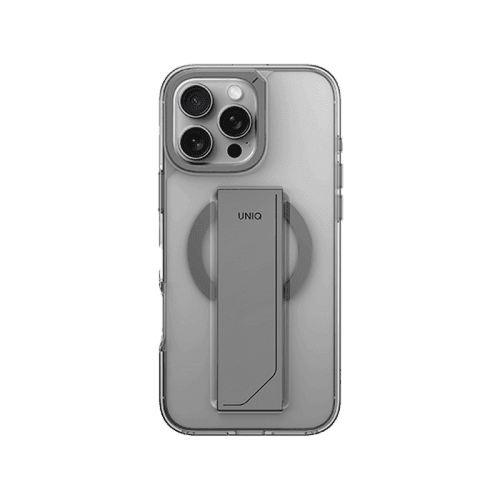 Uniq Hybrid Heldro Max MagSafe Case with Camera Stand for iPhone 16 Pro - Lucent Clear