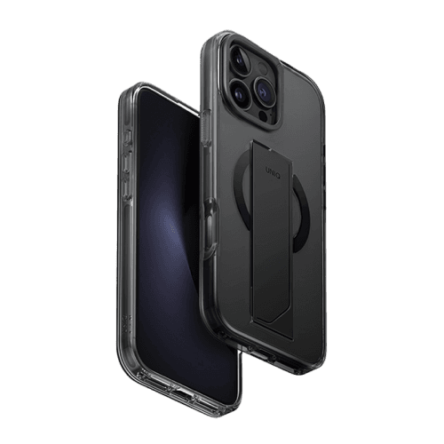 Uniq Hybrid Heldro Max MagSafe Case with Camera Stand for iPhone 16 Pro Max – Vapour Smoke