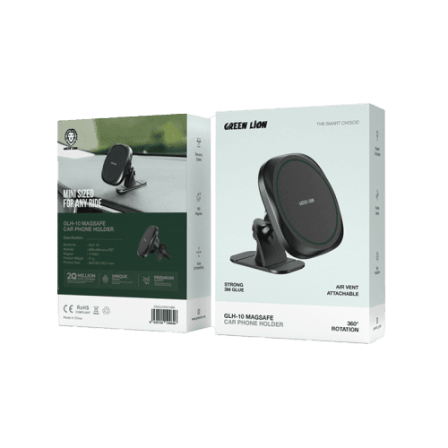 Green Lion GLH-10 360° Rotation MagSafe Phone Holder - Black