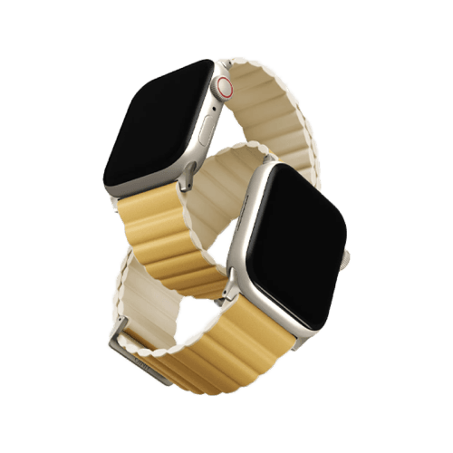 Uniq Revix Premium Edition Reversible Strap For Apple Watch 38/40/41mm - Canary Yellow / Ivory
