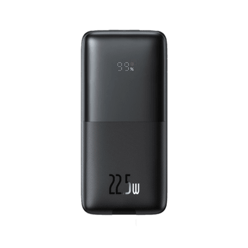 Baseus Bipow Pro 10000mAh Display Fast Charging Power Bank - Black (USB-A to USB-C 0.3M Cable - Black)