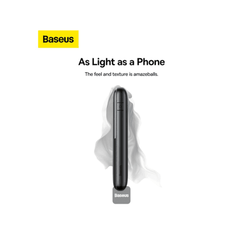 Baseus Bipow Pro 10000mAh Display Fast Charging Power Bank - Black (USB-A to USB-C 0.3M Cable - Black)