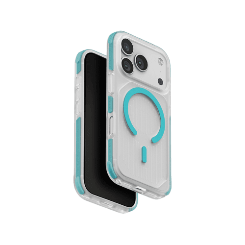 Uniq Hybrid Combat Active MagSafe Case for iPhone 17 Pro Max - Frost Clear / Turquoise