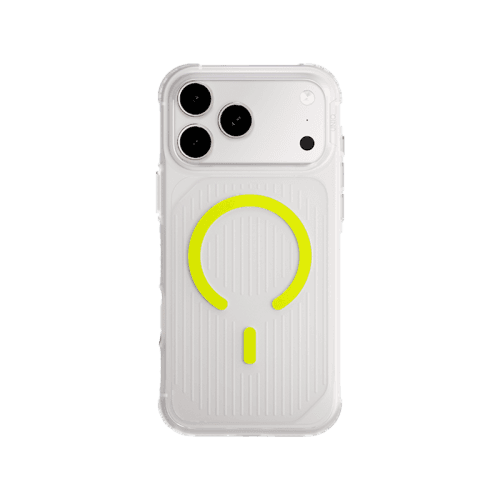 Uniq Hybrid Combat Active MagSafe Case for iPhone 17 Pro Max - Frost Clear / Lume Light