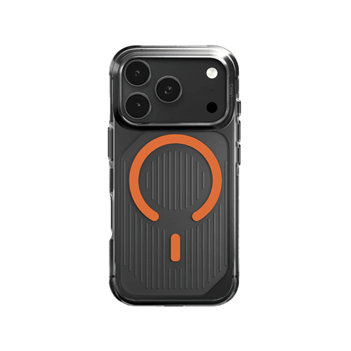 Uniq Hybrid Combat Active MagSafe Case for iPhone 17 Pro Max - Frost Smoke / Orange