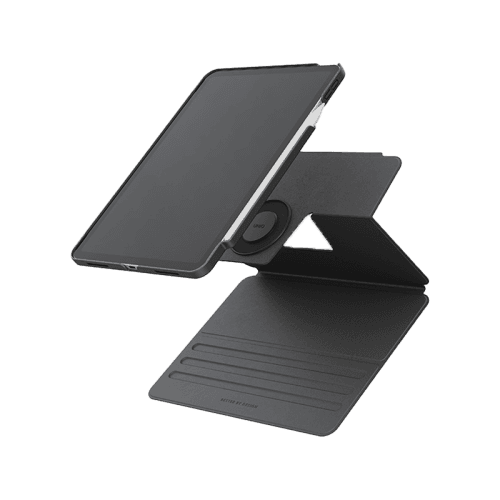 Uniq Rovus Snap Mount Magnetic 360 Rotating Detachable Case for iPad Air 13" M2 6th Gen - Flint Grey