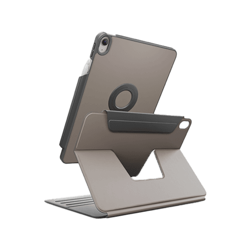 Uniq Rovus Snap Mount Magnetic 360 Rotating Detachable Case for iPad Air 13" M2 6th Gen - Flint Grey