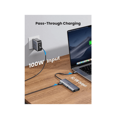 يوجرين - هب USB-C متعدد الوظائف - رمادي