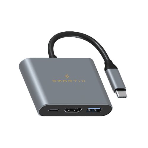 Smart Premium 3 in 1 USB-C Hub - Grey