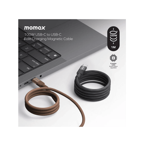 Momax Mag Link USB-C to USB-C Magnetic Cable 100W 1m - Gold