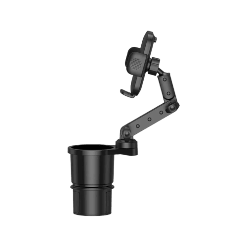 Green Lion 2-In-1 Flexgrip Car Cup Holder & Phone Mount - Black