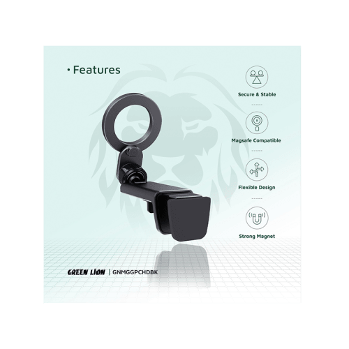 Green Lion MagGrip Car Holder - Black