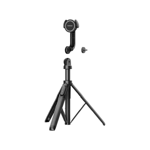 Momax 1-Snap Pole Magnetic Tripod Selfie Stick with Wireless Remote - Black