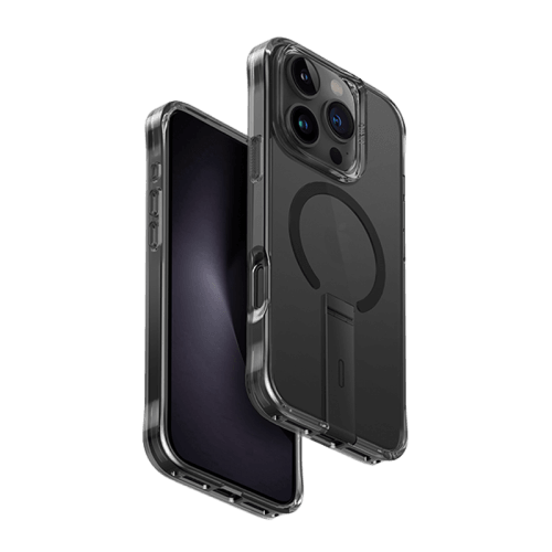 Uniq Hybrid Eleva MagSafe Case with Vertical Stand for iPhone 16 Pro – Carbon Black