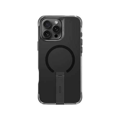 Uniq Hybrid Eleva MagSafe Case with Vertical Stand for iPhone 16 Pro – Carbon Black