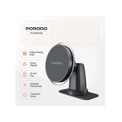 Porodo 2 In 1 Magsafe Car Mount - Black