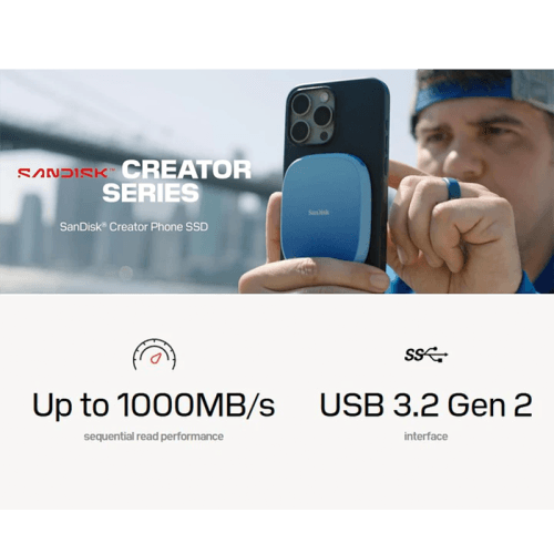 SanDisk Creator Phone Magsafe Portable SSD 1TB  - Blue