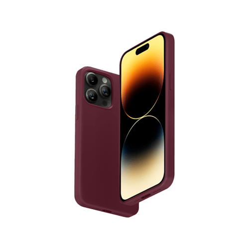 Smart Premium Silicone Magnetic Case for iPhone 14 Pro Max - Plum
