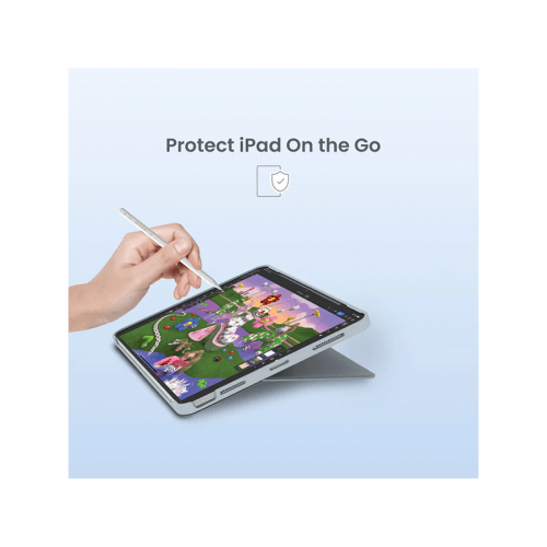 Smart Premium Wireless Backlit Keyboard (English / Arabic) With Trackpad for iPad Air 13" M2 6th Gen - Black