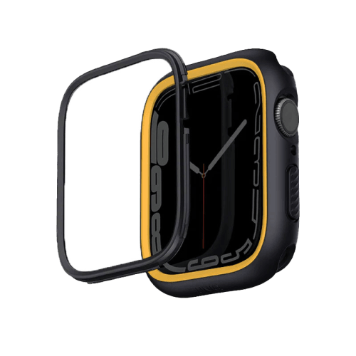 Uniq Moduo Case For Apple Watch With Interchangeable Bezel 41/40 mm - Black/Mustard