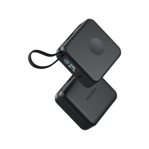 Energea Magpac Mini Plus Wireless Power Bank 10000mAh With Build in USB-C Cable & Display - Black